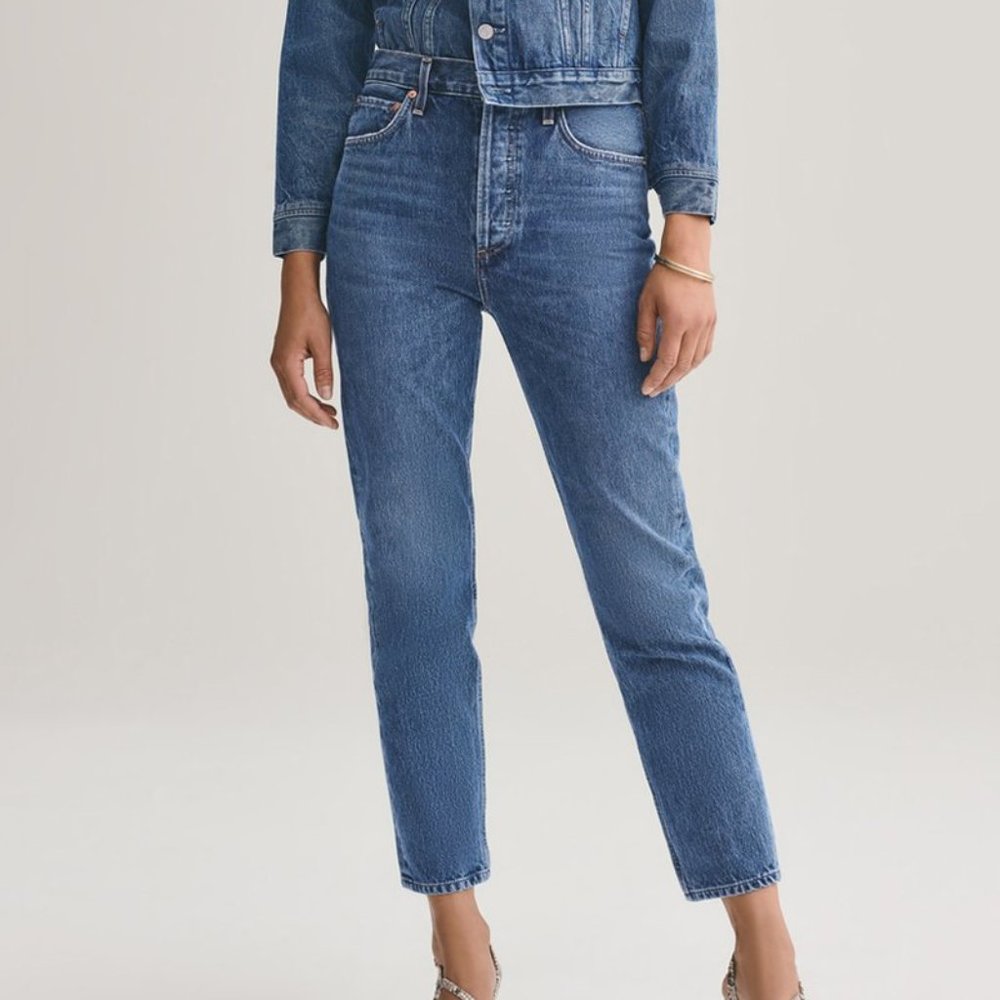 Agold Riley Hi-Rise Straight Crop Jean